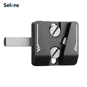 Selens Mini v-mount pil plakası Quick Release cep v-lock pil plakası ile 1/4 "-20 Video Film yapımcısı için dişli delikler