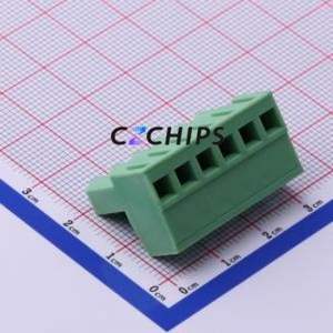 XY2500F-A-5.0-6P Plug-in Terminal Block P=5mm Connector ( Connector Type: Plug )( Construction: 1x6P )( Pitch: 5mm ) - Product Image 2