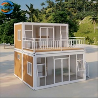 Maisons préfabriquées mini-conteneurs détachables marron à bas prix WinFair Zambia, maison de luxe à 2 étages pour un budget économique