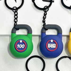 High Quality Exquisite Fitness Keychains with Dumbbell Plates Kettlebells for Bags Pendants and Ornaments - Product Image 4