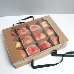 Caja de cartón personalizada para frutas y verduras, cartón de plátano con ventana transparente, precio