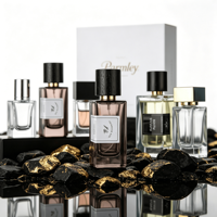 Emballage en verre pour parfum de différentes tailles, flacon de parfum en verre de forme rectangulaire, 30 ml, 50 ml, 100 ml, flacon de parfum rechargeable, personnalisable
