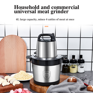 Profesyonel ev ticari elektrikli kıyma makinesi dilimleme kıyıcı kıyma makinesi bakır Motor plastik cam gemiler pil - Product Image 2