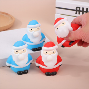 Christmas Santa Claus Squeeze Toy, <b>Bubble</b> Popper Stress Relief Toy, Cute Holiday Themed Squishy Toy for <b>Kids</b> and Adults - Product Image 1