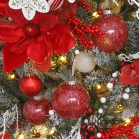 20 pièces 80MM/3.14 "arbre de Noël grandes boules de Noël ornements décoratifs de boule suspendus rouges