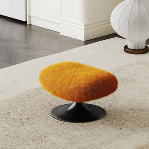 AOMISI CASA, superventas, nuevo sofá para sala de estar, silla de rizo, muebles modernos de lujo, sillón de Cachemira naranja con reposapiés - Product Image 6