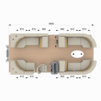 Bateau de pêche familial de luxe de 19 pieds en aluminium, moteur hors-bord, coque en fibre de verre soudée, yacht de lac, divertissement en groupe, remorque en option