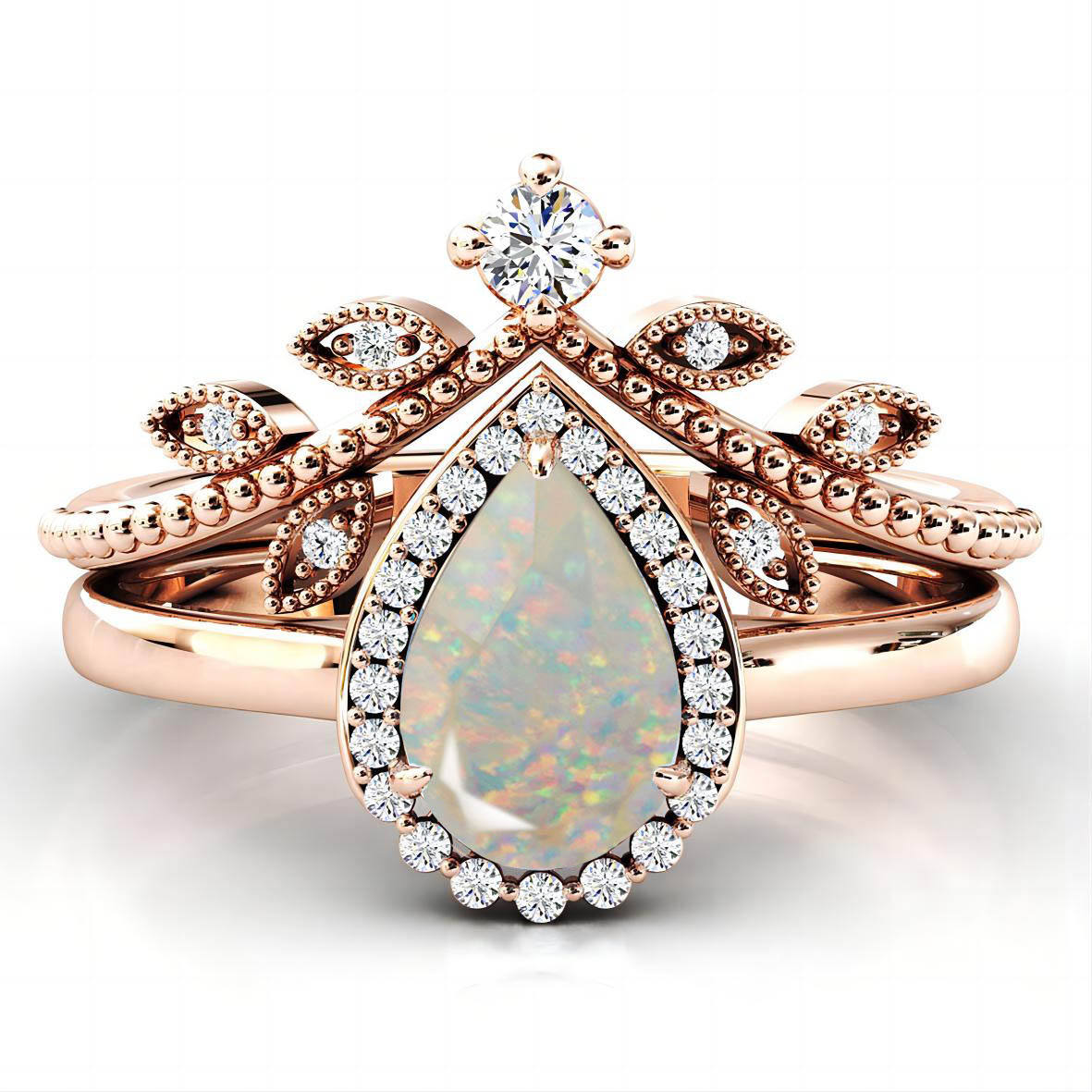 Natural Opal-Rose Gold