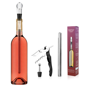 Juego de Palitos Enfriadores de Acero Inoxidable a Precio Descuento, Palitos Enfriadores de Vino de Grado Alimenticio con <span class=keywords><strong>Accesorios</strong></span> Completos para Fiestas - Product Image 2