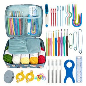 Kit de <span class=keywords><strong>crochet</strong></span> DIY de 58 pièces, ensemble de laine pour <span class=keywords><strong>crochet</strong></span>, ensemble d'outils de tricot pour débutants, sac de <span class=keywords><strong>crochet</strong></span> portable pour voyage, paquet de matériel pour le tricot - Product Image 2