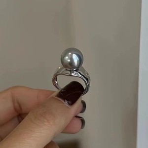 อุปกรณ์ทำเครื่องประดับมุก 10453DIY แหวนเงินแท้ S925 พร้อมฐานตั้งเครื่องประดับเงินทันสมัย สำหรับฝังเพชรทรงกลมขนาด 10-13 มม. - Product Image 2