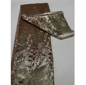 Vestidos de <span class=keywords><strong>mujer</strong></span> de flores bordadas de lujo de diseñador personalizado fabricación al por mayor tela de brocado Jacquard para <span class=keywords><strong>ropa</strong></span> - Product Image 3