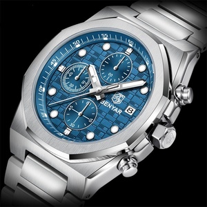 Reloj de Cuarzo para Hombre de Alta Calidad, Correa Clásica de Acero Inoxidable, Multifuncional, Luminoso, con Calendario, Resistente al Agua, para Negocios y Vestir - Product Image 4