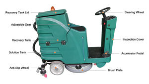 24V Lithium batterie betrieben Neue 90L/95L Boden wäscher Elektrische großflächige Flughafen boden reinigungs geräte - Product Image 2