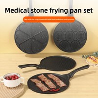 Poêle à œufs antiadhésive multi-trous en aluminium, 1 pièce, pour crêpes et grillades petit-déjeuner, compatible gaz