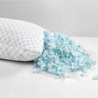 Oreillers en mousse à mémoire de forme déchiquetée oreillers de lit de refroidissement, soutien doux pour les dormeurs latéraux du ventre, avec couverture lavable respirante