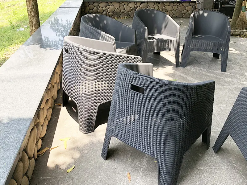 Outdoor plastic dinning chairs injection mould chair for garden furniture