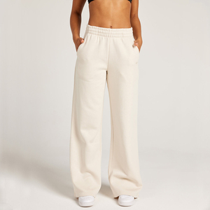 Nuovi <span class=keywords><strong>Pantaloni</strong></span> Sportivi Premium <span class=keywords><strong>Beige</strong></span> a Gamba Larga per Donna, Design Confortevole e Vestibilità Rilassata - Product Image 3