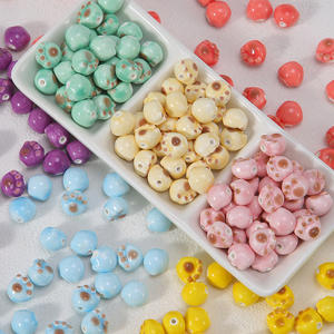 Perles de patte de chat 3D Porte-clés mignon Entretoise en céramique colorée Perles en vrac Collier à faire soi-même Bracelet Boucle d'oreille Bijoux Accessoires - Product Image 6