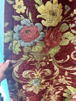 Gorden Mewah Gaya Eropa Baru Warna Merah Kaya, Dapat Disesuaikan, Ruang Tamu Premium, Siap Pakai, Motif Bunga Chenille, Penahan Cahaya