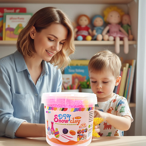 Lot de pâte à modeler en mousse souple OEM en gros, kit créatif pour enfants, pâte à modeler colorée, boue de neige, vente chaude, bricolage, best-seller - Product Image 6