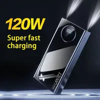 Batterie externe portable 30000 mAh avec affichage numérique, charge ultra-rapide PD20W KC, haute capacité, en PVC, 22,5W