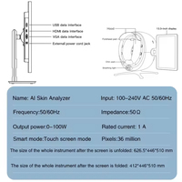 Machine Analyseur de Peau UV Intelligent et Ultra Performant avec Miroir 3D, Test Facial et Diagnostic Caméra