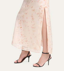 Vestido Largo Elegante sin Mangas con Estampado Floral para Mujer, con Abertura en la Espalda, para Invitadas <span class=keywords><strong>de</strong></span> Boda y Ocasiones Formales - Product Image 5