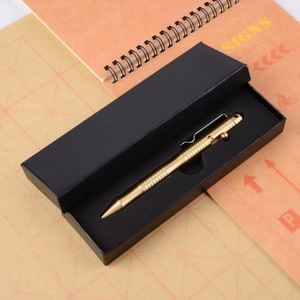 Bolígrafo Clásico de Latón y Acero de Venta Caliente, Bolígrafo de Botón de Acción Rápida, Bolígrafo Corto Duradero para Exteriores, Bolígrafo Rotatorio Multifunción - Product Image 5