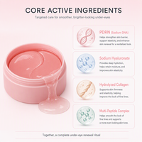 Patchs Hydrogel PDRN Peptidiques Prêts à l'Expédition en Gros pour les Cernes et les Yeux Gonflés – Produits de Soin pour la Peau et Sérums