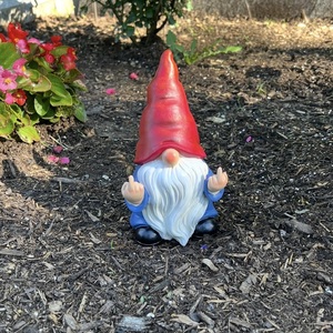 Gnome Doigt d'Honneur Mini 3,5 pouces, Gnome à Double Oiseau, Décoration Extérieure Amusante et Coquine pour la Maison et le Jardin Féerique - Product Image 6