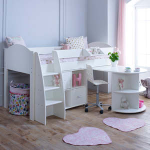 <span class=keywords><strong>Lit</strong></span> cabine avec <span class=keywords><strong>bureau</strong></span> coulissant et rangement - Product Image 3