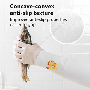 ยางสำหรับใช้ในครัวเรือนแขนยาวผ้ากำมะหยี่ไม่มีแป้งทำความสะอาดในครัวเรือน - Product Image 3