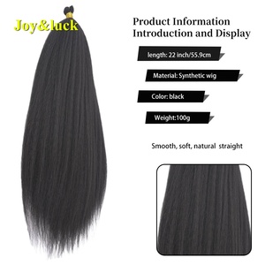 Lot de Cheveux Synthétiques Lisses et Volumineux Yaki de 22 Pouces (100g) pour Femmes Africaines – Extensions de Cheveux en Crochet en Gros - Product Image 3