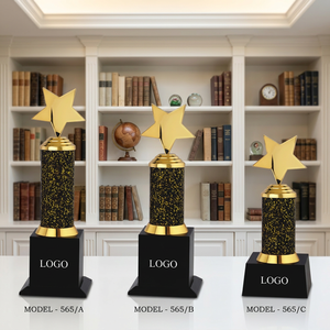 Trophée étoile en métal moulé sous pression de qualité supérieure avec gravure pour les récompenses d'excellence académique - Product Image 1