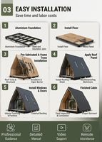 Kit de cabane extérieure préfabriquée en acier modulaire moderne en forme de A, design minimaliste, studio de jardin, école, salon ou espace de vie extérieur