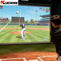 Simulateur de golf AR interactif KUERMAI avec écran tactile infrarouge pour une utilisation commerciale en intérieur