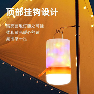 Linterna de Camping con Cinta Métrica, 2200mAh, Recargable por USB, Luz RGB, Iluminación Portátil para Tiendas de Campaña - Product Image 1