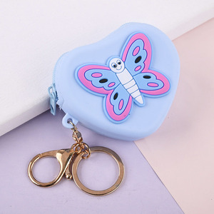 Factory Prijs Custom Rits Zachte Kleine Hartvorm Rubber Portemonnee Portemonnee Mini Silicone Coin Pouch Met Custom Strap - Product Image 5