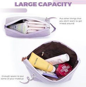 Bolsa <span class=keywords><strong>de</strong></span> Maquillaje para Mujeres y Niñas, Bolsa <span class=keywords><strong>de</strong></span> Cosméticos Moderna, Bolsa <span class=keywords><strong>de</strong></span> Aseo <span class=keywords><strong>de</strong></span> Viaje con Iniciales, Regalos para Adolescentes, Logotipo Personalizado - Product Image 2