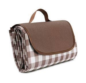 Coffee Grid <b>Waterproof</b> Picnic <b>Blanket</b> for 6-8 Adults Extra Large Beach <b>Blanket</b> Picnic Mat - Product Image 1