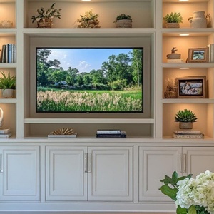 Custom Modern Wooden TV Cabinet Living Room <strong>Storage</strong> Wall <strong>Unit</strong> TV Side <strong>Storage</strong> - Product Image 3