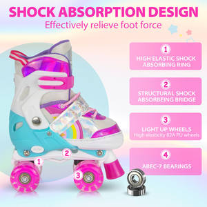रंगीन लड़की स्केटिंग जूते के साथ नीले 54*32 मिमी py पहियों के साथ रंगीन लड़की स्केटिंग जूते - Product Image 5
