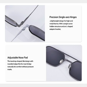 Classic Retro Titanium Sunglasses Men Women Double Bridge Pilot <b>Sun</b> Glasses Luxury Metal Frame Trendy <b>Shades</b> UV400 - Product Image 6
