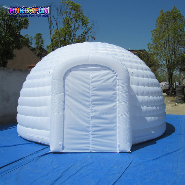 Outdoor Home Inflatable White Half Dome Tent 5x5m Waterproof with Chair and Movie Screen for Kids Hnkidsfun