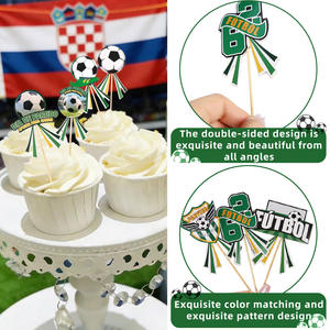 Décoration de gâteau pour fête de <span class=keywords><strong>club</strong></span> de fans de football, fête de célébration, table de dessert, décoration de gâteau pour le Nouveau-Mexique, les États-Unis, le <span class=keywords><strong>Canada</strong></span> - Product Image 4