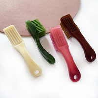 Brosse de nettoyage longue à poils doux multicolores avec manche en bois, personnalisable avec logo OEM, pour le bricolage