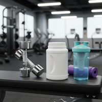 Contenants HDRE opaques personnalisables, disponibles en 1000 ml et 2000 ml, parfaits pour l'utilisation avec les poudres protéinées dans la communauté fitness