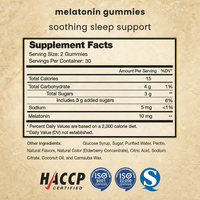 Gommes à mâcher à la mélatonine 10 mg, saveur naturelle de sureau, complément alimentaire nocturne pour adultes, marque privée