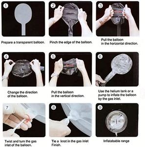 Autocollant transparent à DEL pour ballon bobo d'anniversaire de la Saint-Valentin Ballon gonflable à hélium pour mariage avec lumière à l'intérieur - Product Image 4